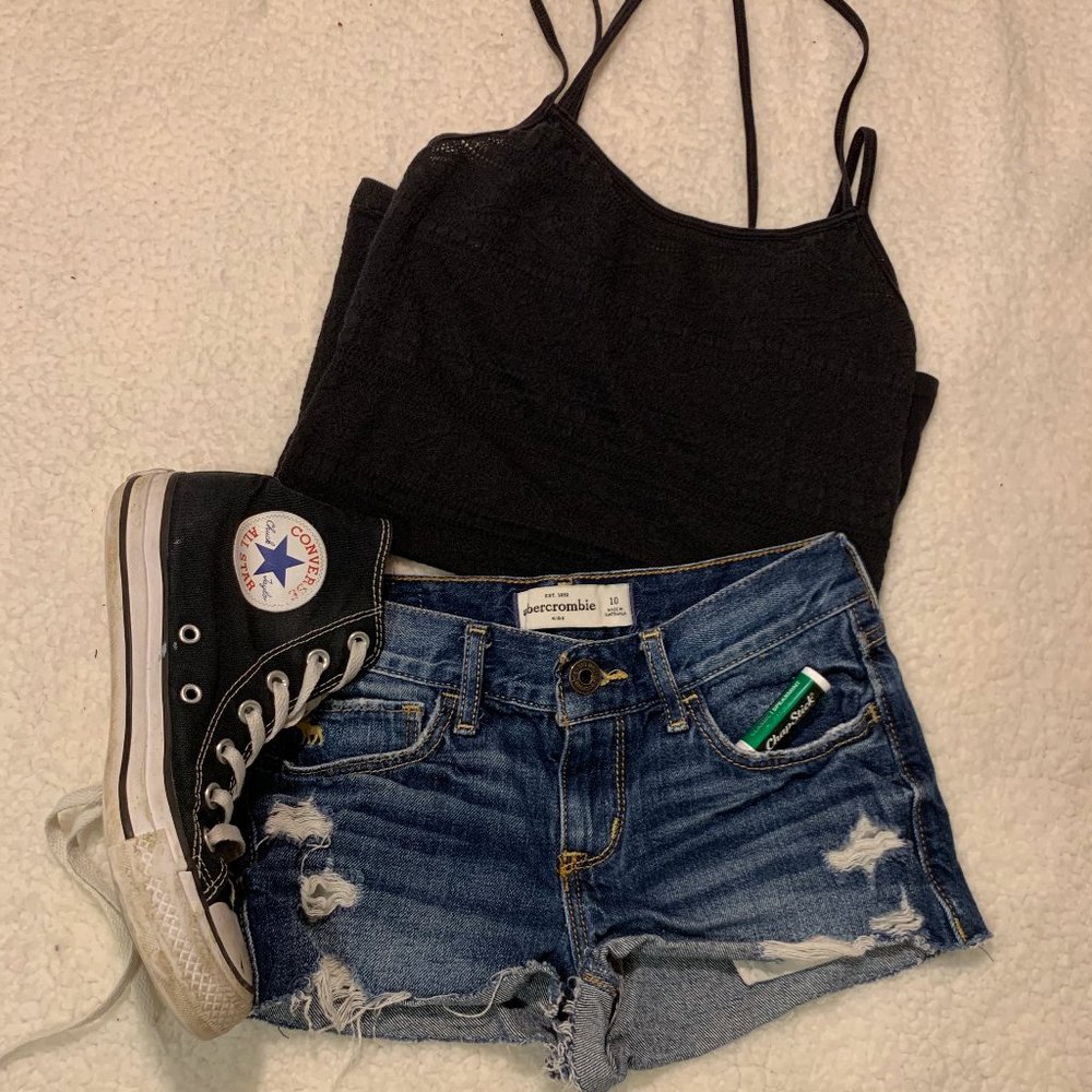 Ripped Jean Shorts